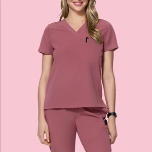 Mandala Mauve Scrub Top